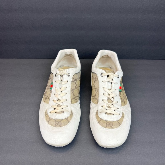 Gucci sneakers signature logo design Beige and cream Size 10.5- 11 - Picture 2 of 10